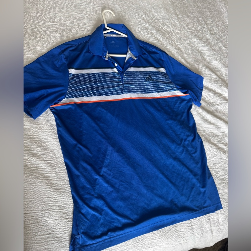 Adidas Golf Polo Shirt – Blue, Size L